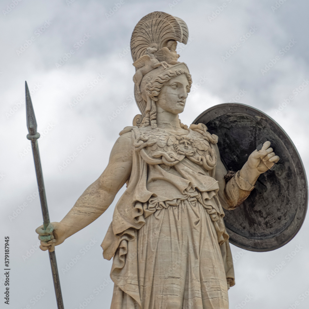 Athena statue, the ancient Greek goddess of knowledge and wisdom Stock ... Athena statue, the ancient Greek goddess of knowledge and wisdom Stock ...