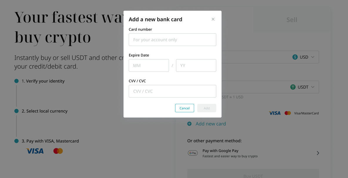 How to buy crypto with a credit/debit card How to buy crypto with a credit/debit card