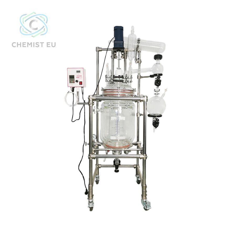Jacketed glass reactor