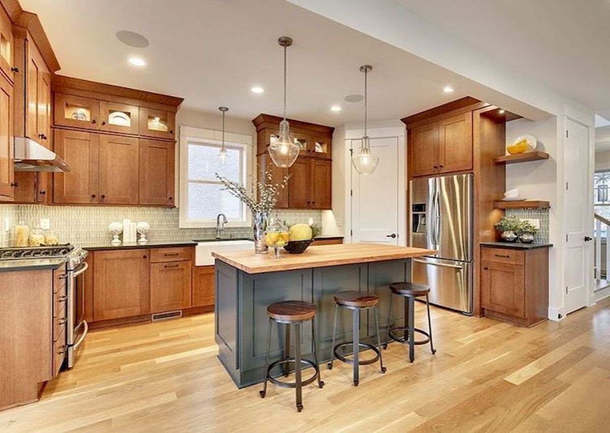 100 best oak kitchen cabinets ideas decoration for farmhouse style (53 ... 100 best oak kitchen cabinets ideas decoration for farmhouse style (53 ...