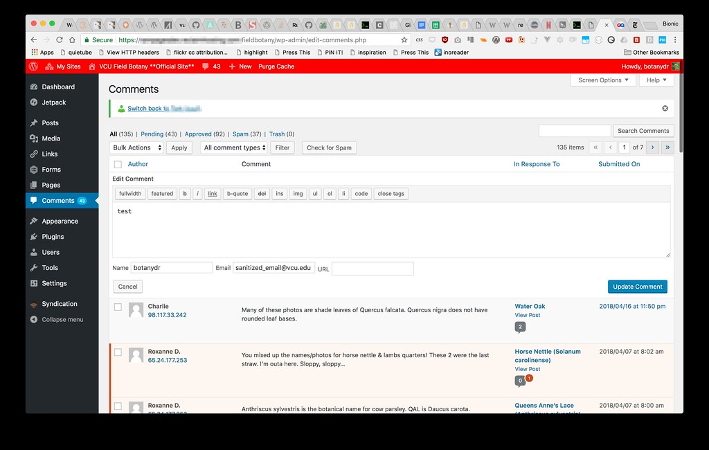 Hiding Comment Emails – Bionic Teaching Hiding Comment Emails – Bionic Teaching