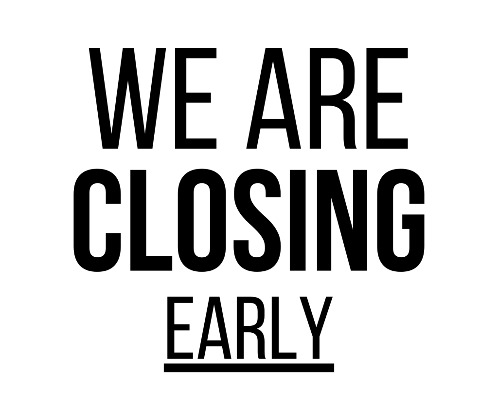 Closed Early Sign: Printable Templates (Free PDF Downloads)
