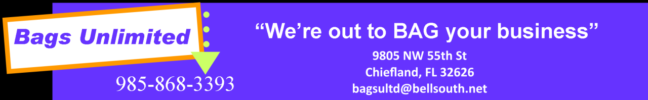 BAGS UNLIMITED BAGS UNLIMITED
