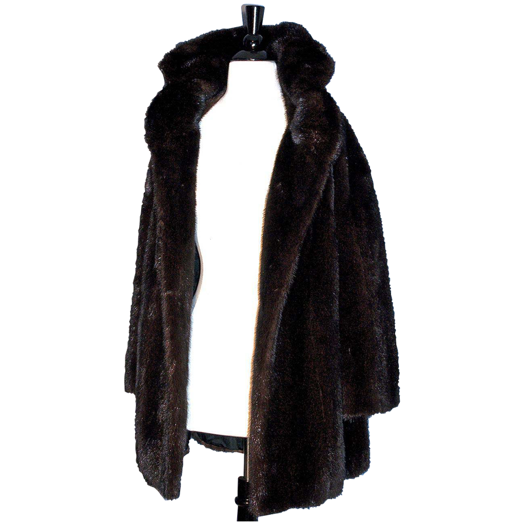 SCHIAPARELLI PARIS Classic Mink Jacket/Coat - Almost Black from ...