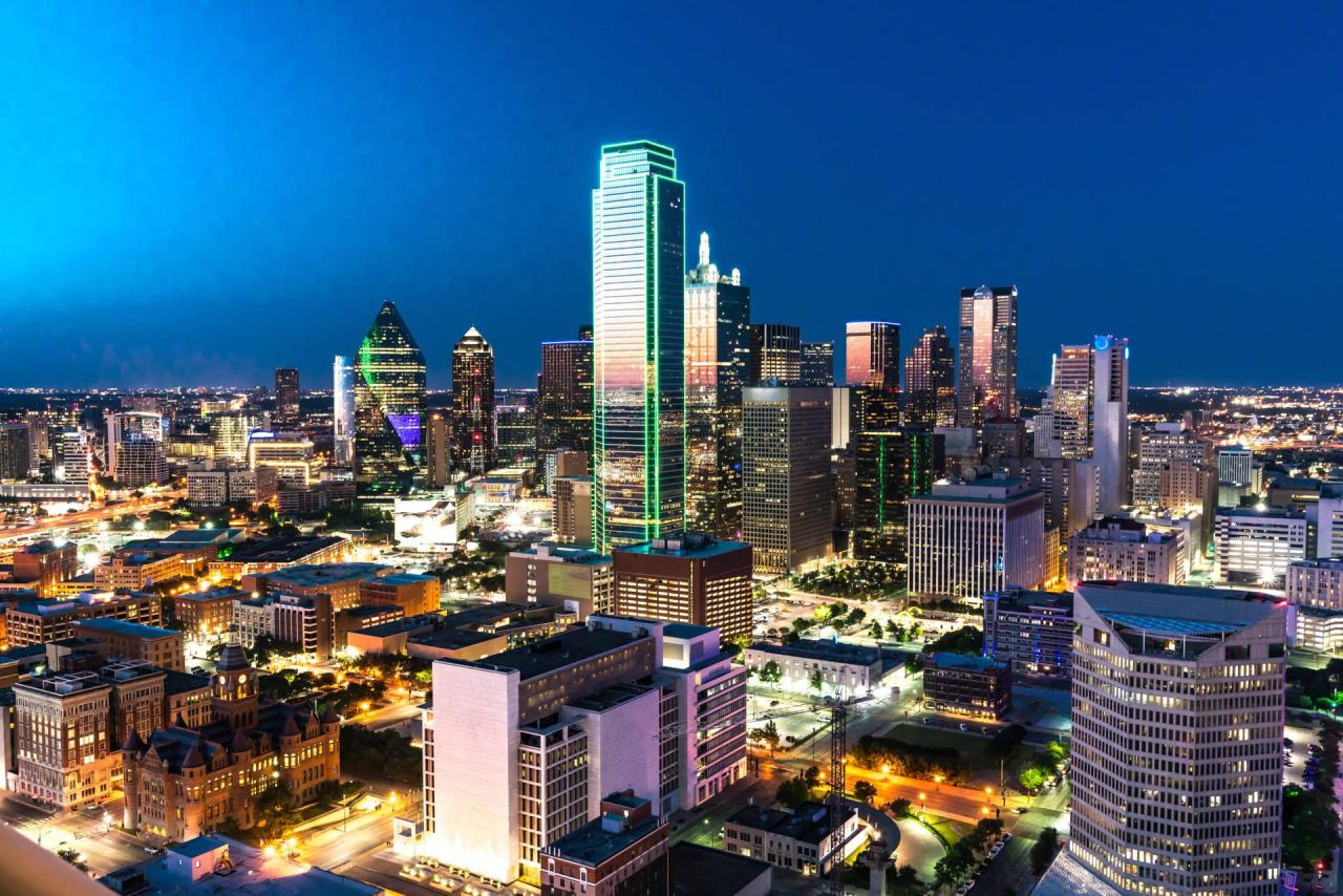 Download Dallas Skyline Clear Blue Sky Wallpaper | Wallpapers.com Download Dallas Skyline Clear Blue Sky Wallpaper | Wallpapers.com