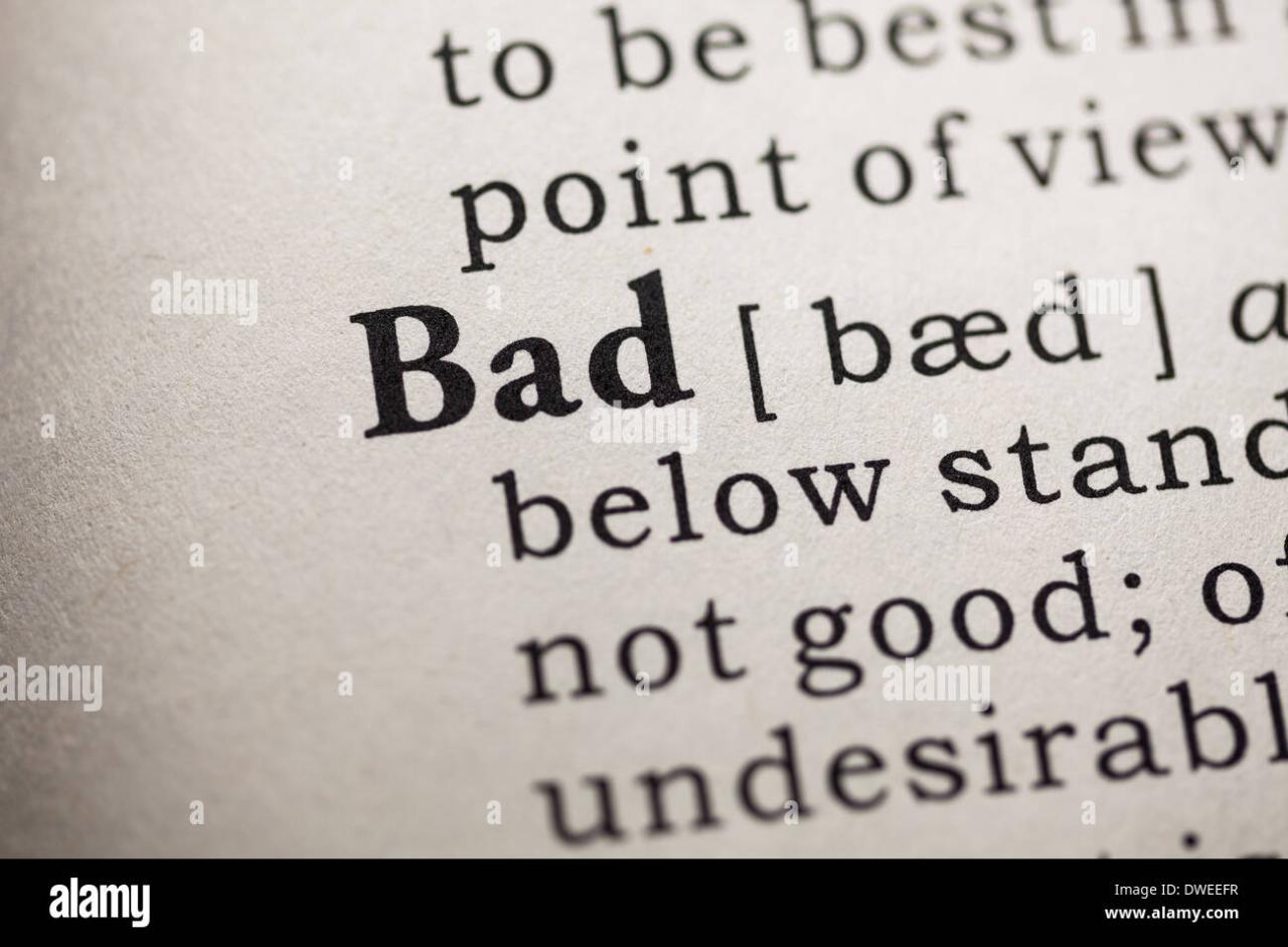 Fake Dictionary, Dictionary definition of the word bad Stock Photo - Alamy Fake Dictionary, Dictionary definition of the word bad Stock Photo - Alamy
