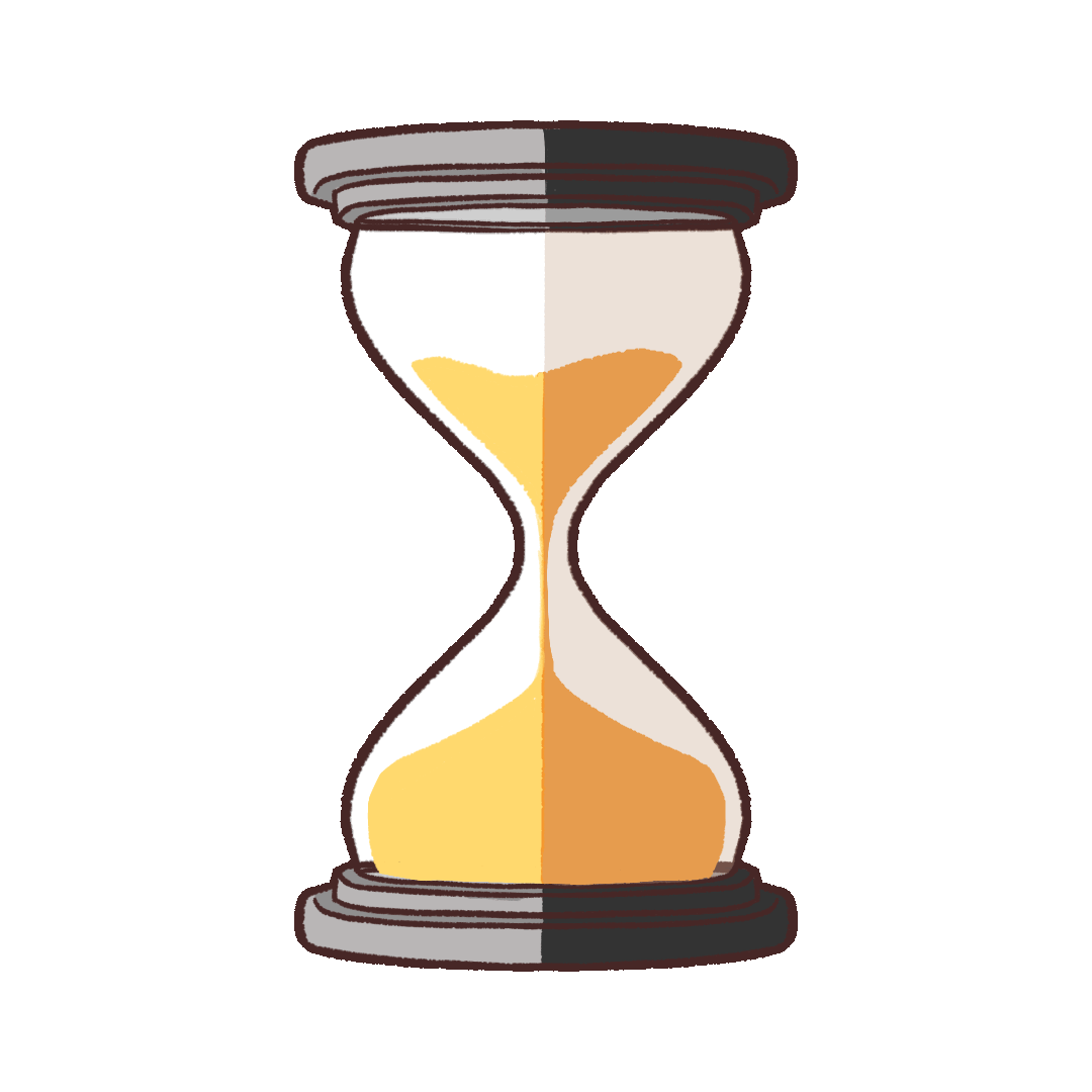 Animated illustration of a hourglass | UGOKAWA Animated illustration of a hourglass | UGOKAWA