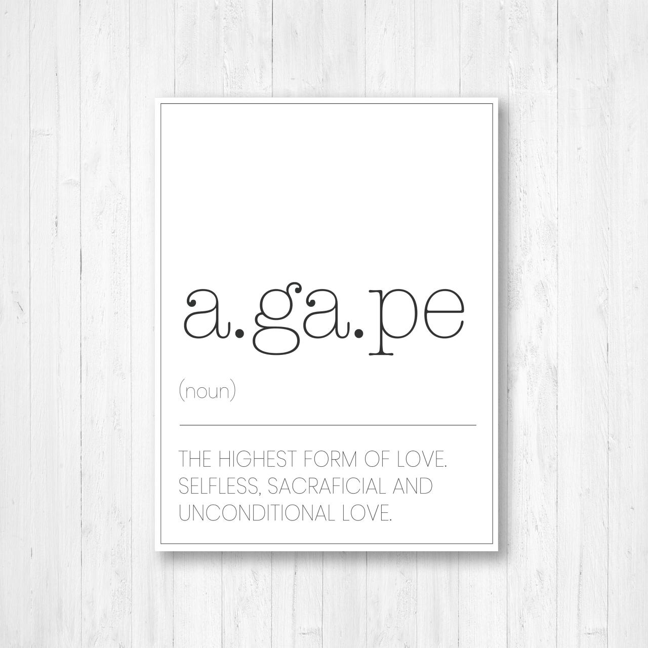 Agape Love Definition Canvas Print - Etsy Agape Love Definition Canvas Print - Etsy