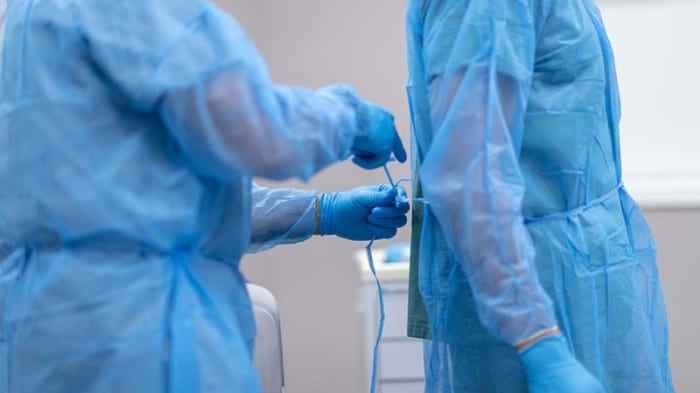 Disposable Blue Lab Gown | Unisex disposable Lab Gown