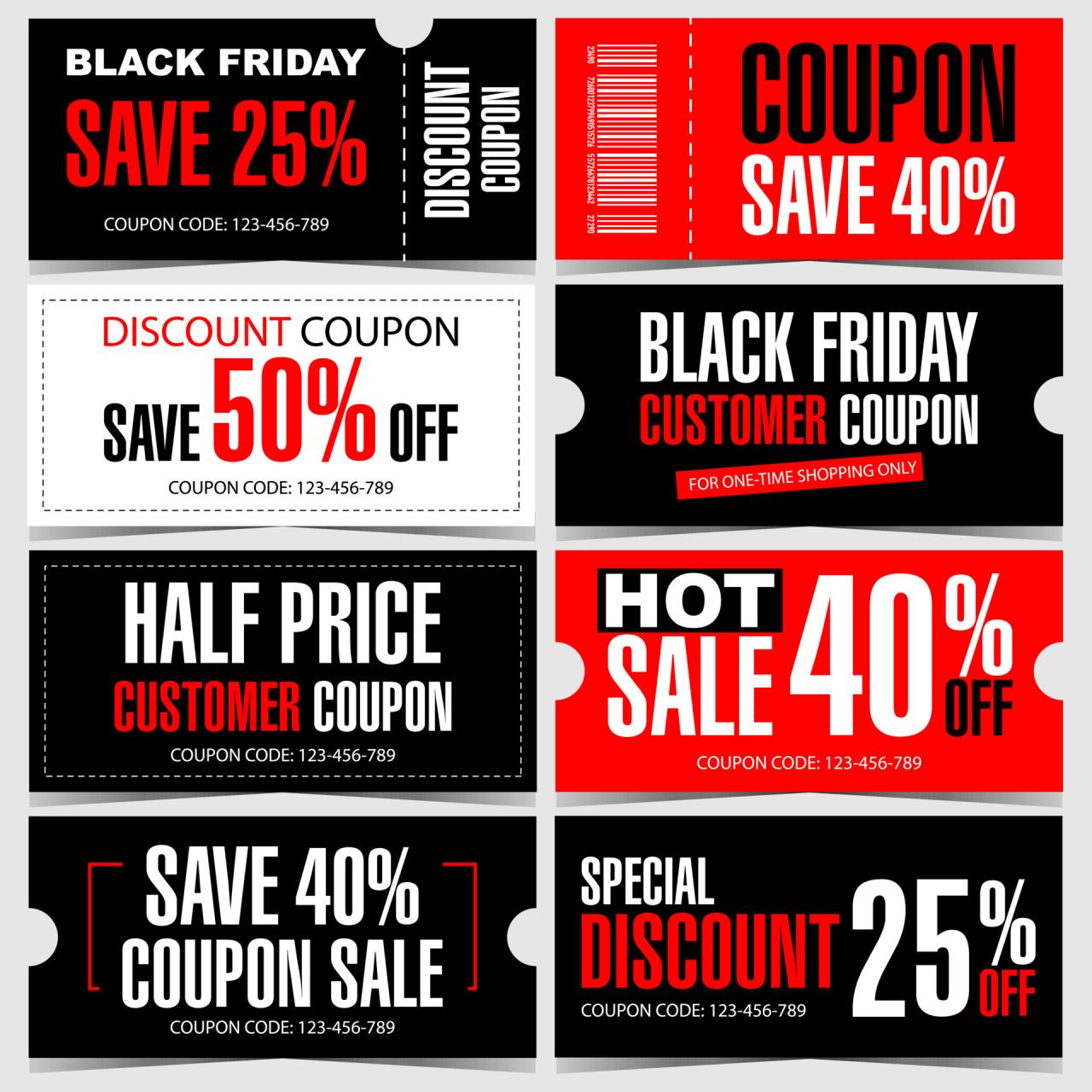 Set of vector coupons, vouchers and certificates for discount special ... Set of vector coupons, vouchers and certificates for discount special ...