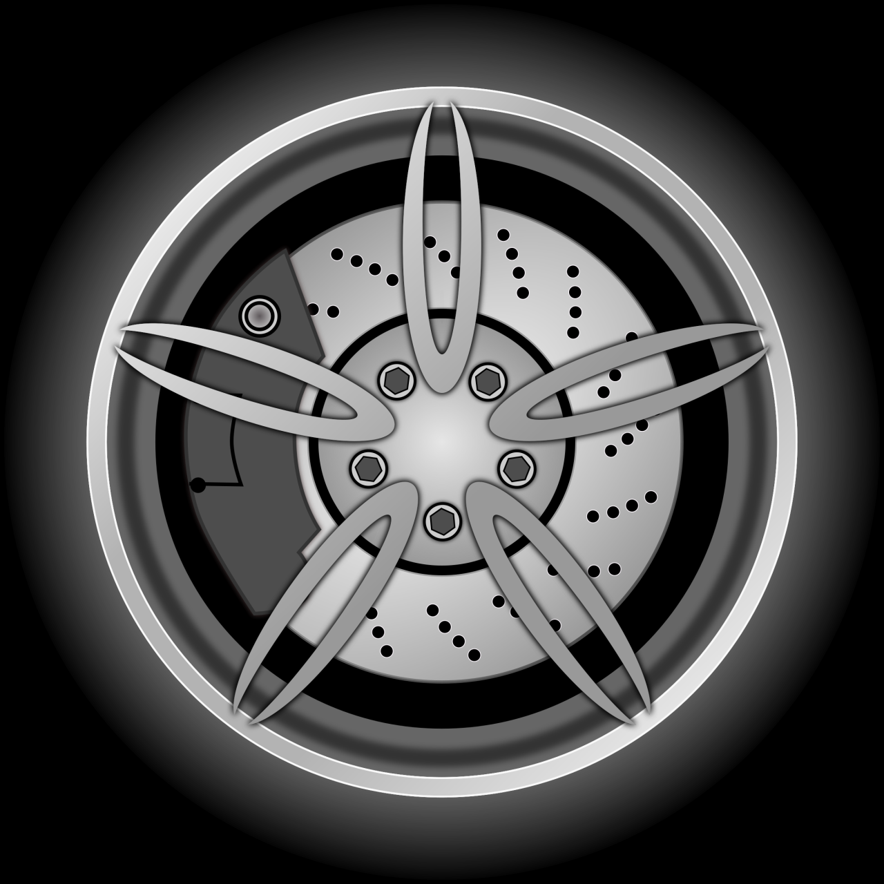 Clipart - Car wheel Clipart - Car wheel